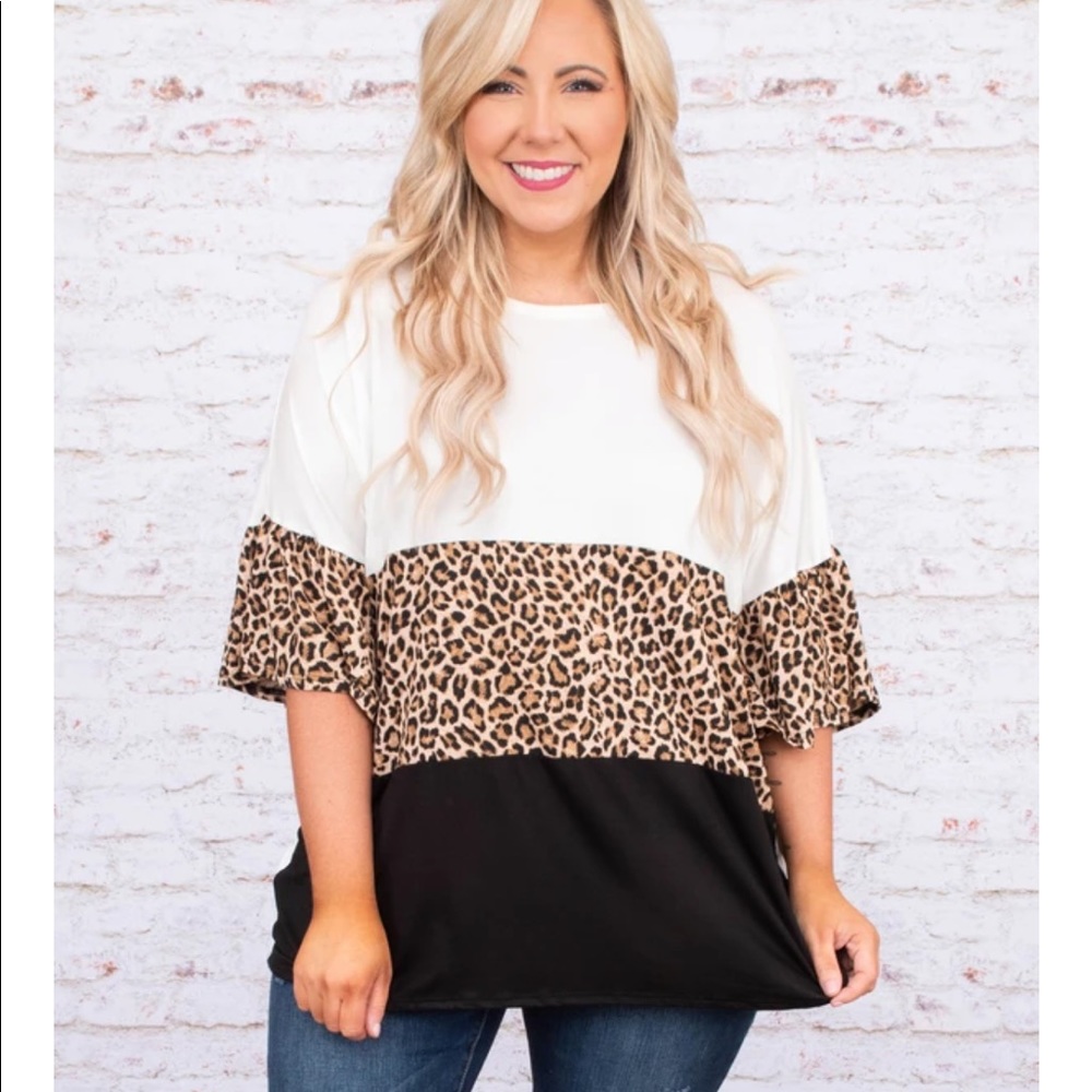 Lovely In Leopard Top, Ivory